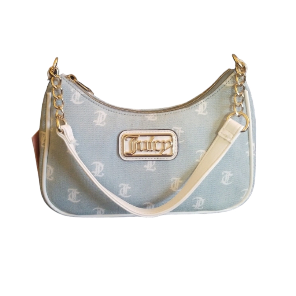 Juicy Couture Gothic Denim Logo shoulder Bag